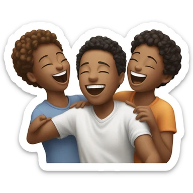 happy friends enjoying together sticker