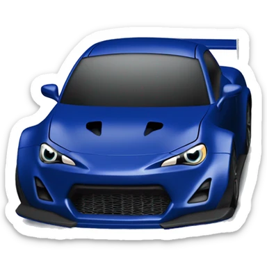 Dark blue Card stock Papercraft fr-s racecar sticker