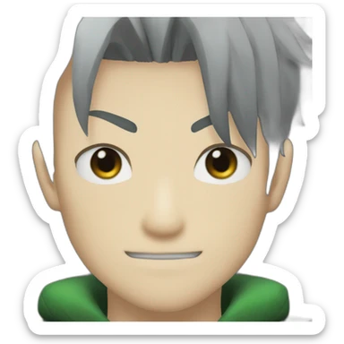 roronoa zoro with black hair sticker
