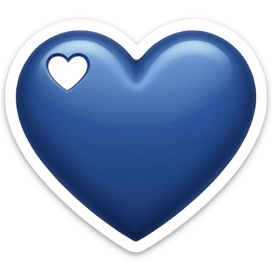NAVY BLUE heart emoji sticker
