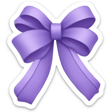 A lavender bow sticker