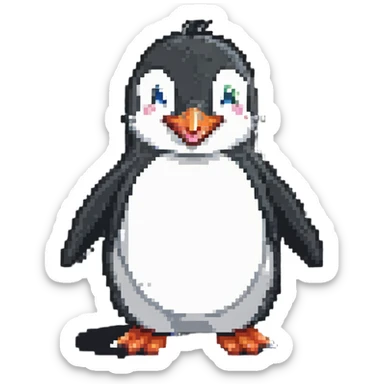 laughing penguin sticker