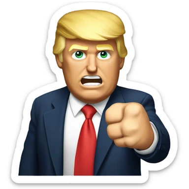 Donald trump raising fist sticker