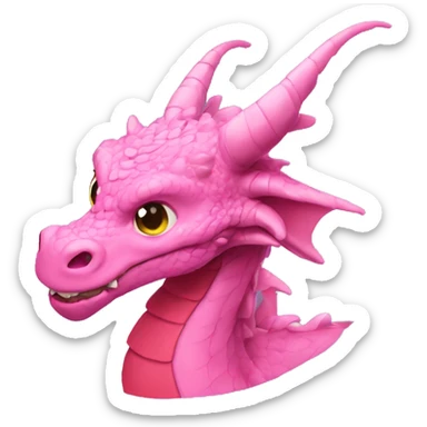 pink dragon head fall in love 🥺 sticker