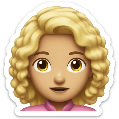 A girl pushing you back sticker