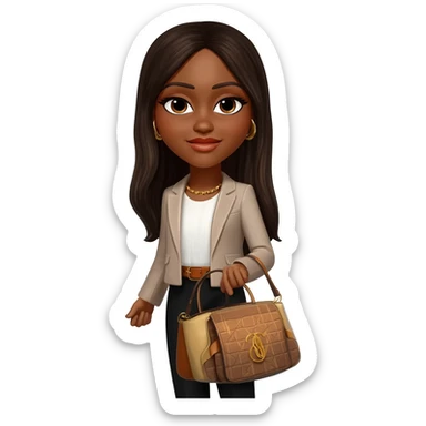 Gonemili Grace mode avec sac a main sticker