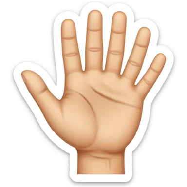 back of a hand gripping with neutral skin tone sticker