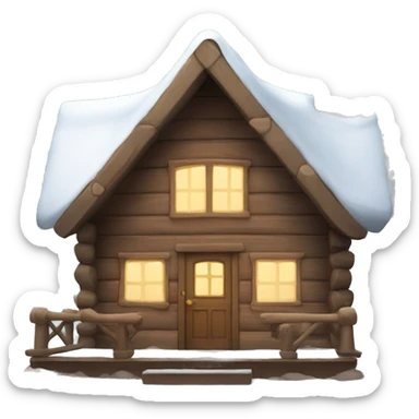 Cozy cabin snowy sticker