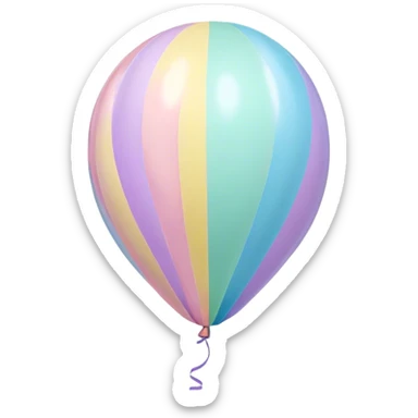 children's pastel balloon sticker