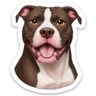 Xl bully pitbull 🤪 Zany face sticker