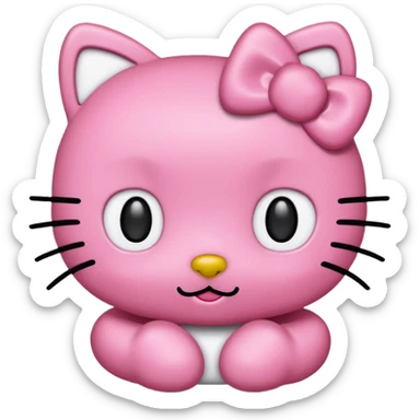 No fur Hello kitty sticker