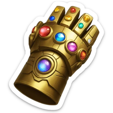 infinity gauntlet with stones sticker