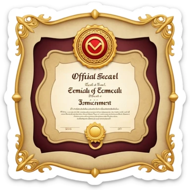 a certificate sticker