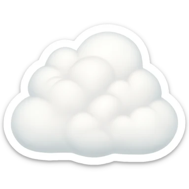 Remove the bowl and any water, show only the white, slightly transparent steam cloud with no background. sticker