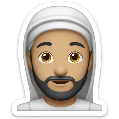 white muslim sticker