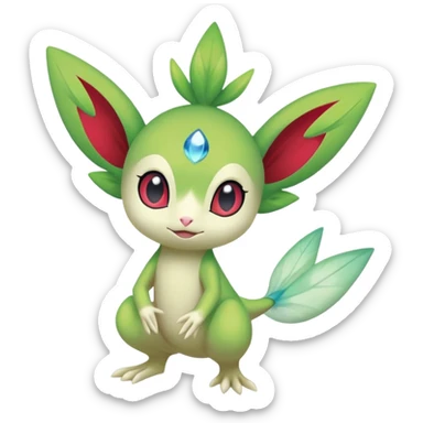  Fey Toony Axew-Celebi-Amaura--Shaymin-fusion-hybrid sticker