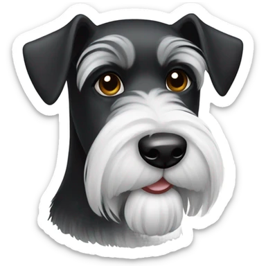 A little black and white schnauzer  sticker
