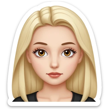 A girl who bats her eyelashes proudly sticker