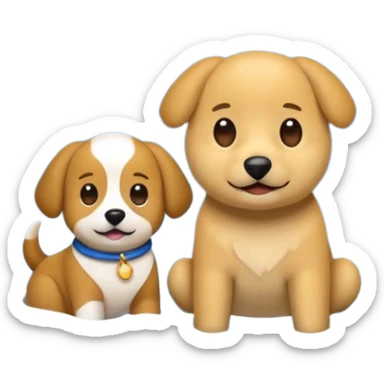 crea un emoji de buenas noches. Pon un texto : Buenas noches Javier y Tobi. Javier es una imagen de profesor y Tobi q sea imagen de un perro sticker