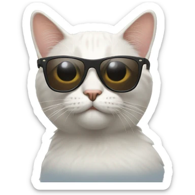 Cat with sunglasses sticker