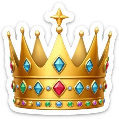 crown with happy birthday on it sticker