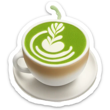 Matcha latte sticker