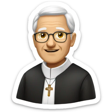 Elderly Lutheran Pastor with clerical collar sticker
