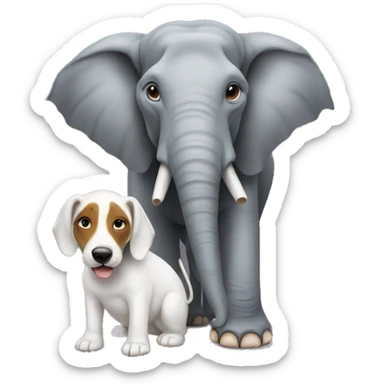 Elephant under a dog sticker