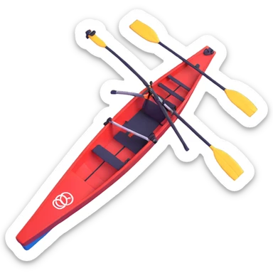 professional Olympic rowing boat, top view sticker