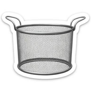 Sieve made from curved steel wire mesh sticker