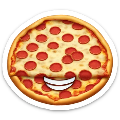 Pizza Witz smiling Face and hat  sticker