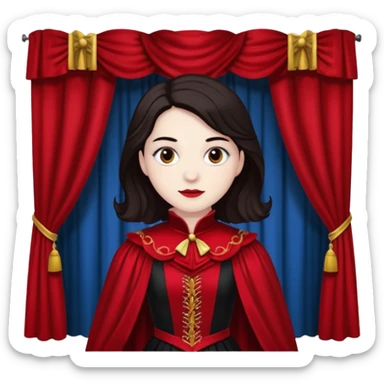 theater student with curtain behind sticker