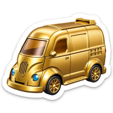 Hot Wheels 2014 Star Wars C-3PO Van Character Cars sticker