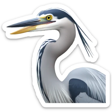Great blue heron sticker