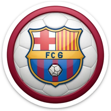 barcelona team amblem sticker