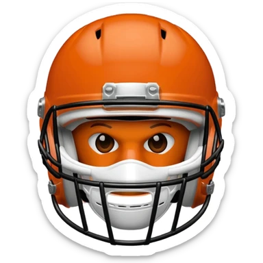 college football burnt orange  helmet sticker