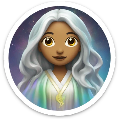 astrology virgo the maiden iridescent  sticker