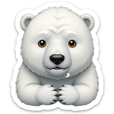 A polar bear with tattos sticker