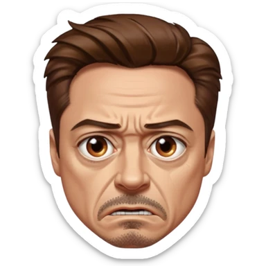 robert downey jr angry sticker