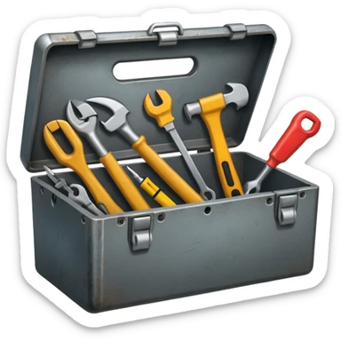 Toolbox with multiple tools sticker
