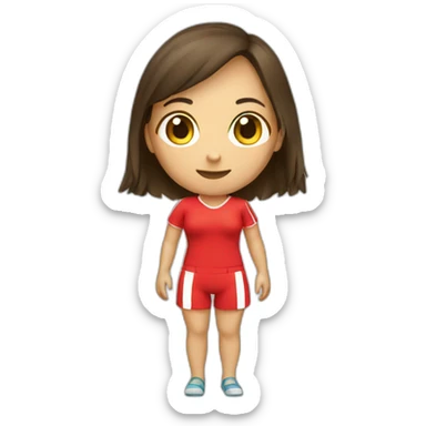 Full body | Lifeguard, Female, brunette sticker