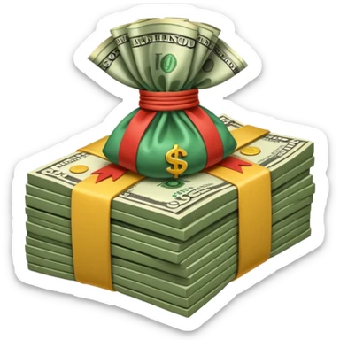 a bundle of money sticker