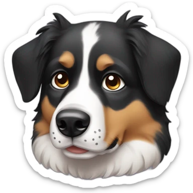 Sad Australian Shepard dog sticker
