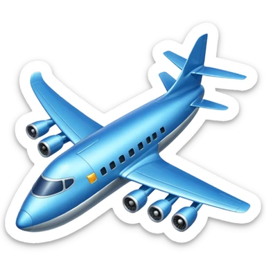 Two floors blue airplane sticker