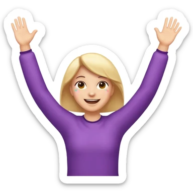 fun emoji of '도훈up' bursting onto the scene with confetti, arms raised in excitement, joyful expression sticker