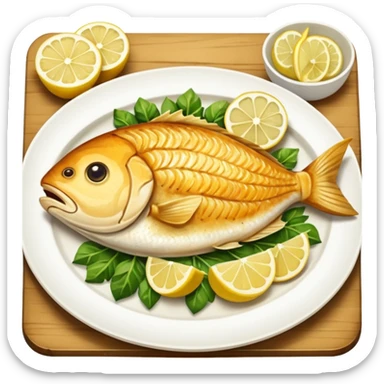 fish dinner sticker