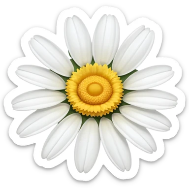 A white daisy  sticker