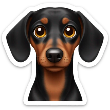 Black & brown dachshund sticker