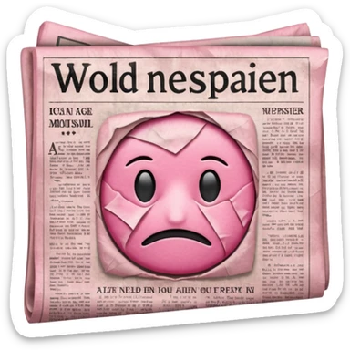 pink newspaper sticker