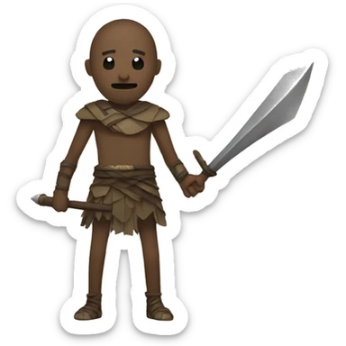 stick man warrior sticker